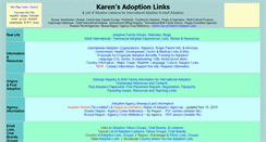 Desktop Screenshot of karensadoptionlinks.com