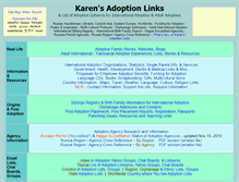 Tablet Screenshot of karensadoptionlinks.com
